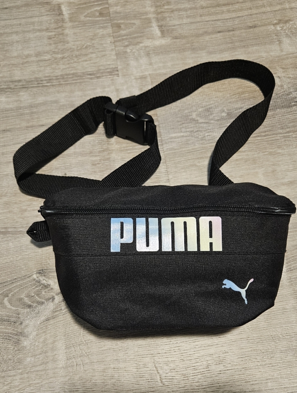 Puma Waist Bag Fanny Pack Black Adjustable Belt Bag Sport Crossbody